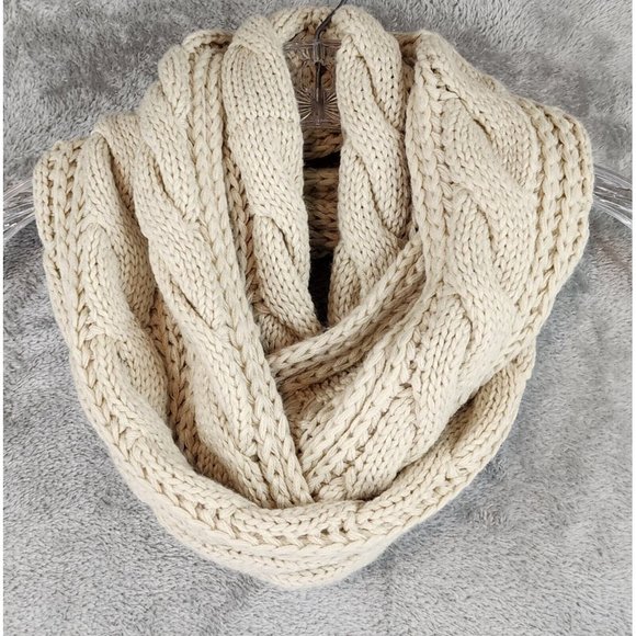 Neosan Accessories - Neosan Scarf Womens One Size Beige Cable Knit Preppy Winter Infinity Loop